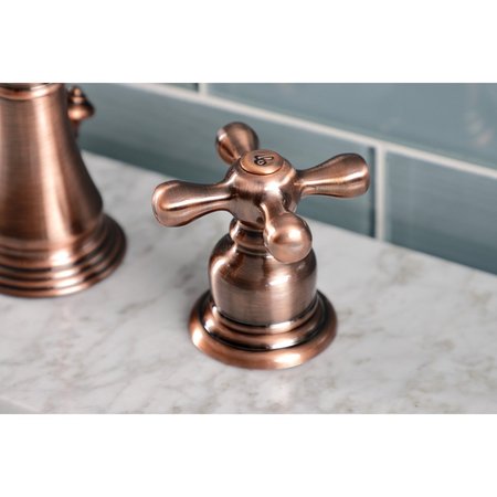 Kingston Brass Widespread Bathroom Faucet, Antique Copper FSC197AXAC